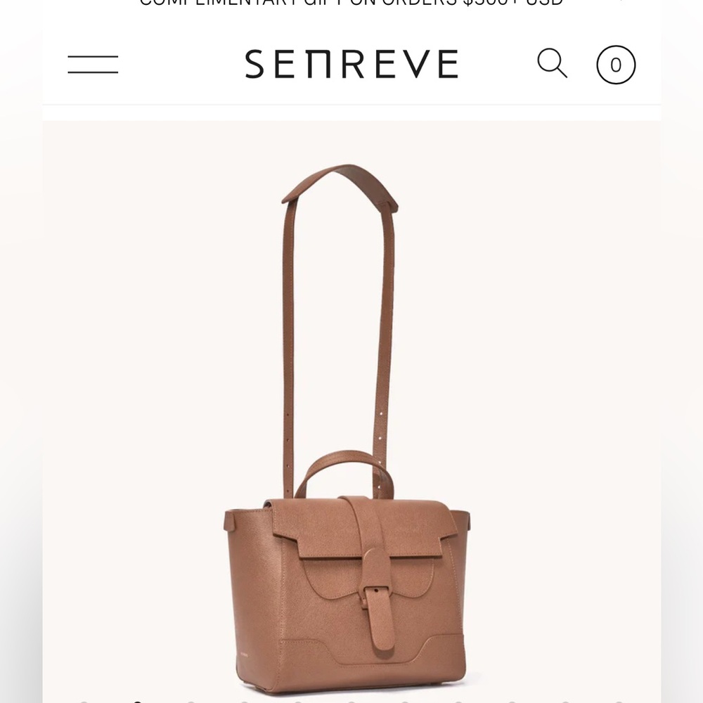 Like new! Senreve Brown Satchel with Structured Design - Picture 4 of 13